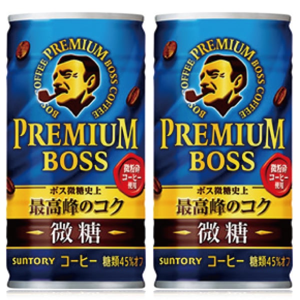 【セール】「60本」プレミアムボス　微糖　缶　185g　30本　2箱　サントリー　BOSS　コーヒー　m 5,092円