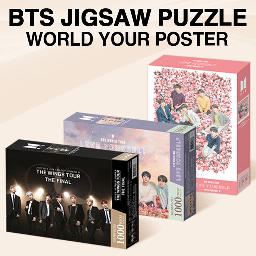 (未開封新品) 防弾少年団 ジグソーパズルワールド （JIGSAW PUZZLE WORLD TOUR POSTER）1000個