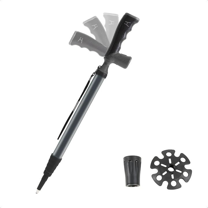 杖 ステッキ 折りたたみ式 伸縮 トレッキングポール 超軽量310g カーボン製 多機能ウォーキングポール 登山・介護・ハイキング用 歩行支援 コンパクト設計 携帯便利(ブラック)