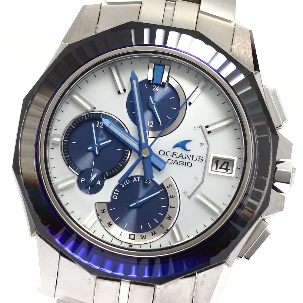 カシオ CASIO OCW-S6000PB-7AJR オシアナス CASIO WATCH Partner Shopモデル デイデイト ソーラー電波 メンズ 美品 内箱付き_943610【中古】