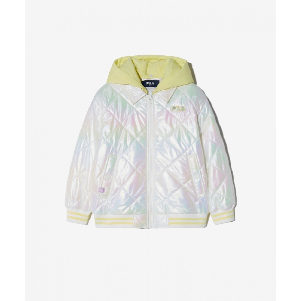 フィラキッズトラベルクラブ軽量クオーティングジャケット (FK2JKH1401XOWH)