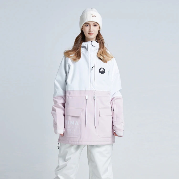 スノーボードウェア 4カラー ジャケット アウター メンズ レディース 単品 トップス スノーボード スキーウェア スノボウェア プルオーバー ゆったり 韓国風 無地 男女兼用 防風防水防寒 耐摩擦