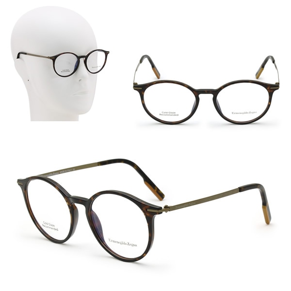フレームのみ EZ5171/V 052 51 Ermenegildo Zegna メガネ 眼鏡 ハバナ アンティークゴールド
