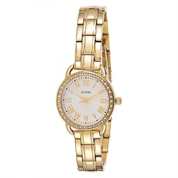 送料無料ゲス Guess W0837L2 Fifth Ave Round Analog Beige Dial Ladies Watch 腕時計