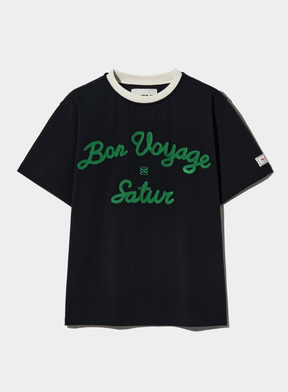 【SATUR】 SATUR LOGO VOYAGE T-SHIRTS : BLACK GREEN