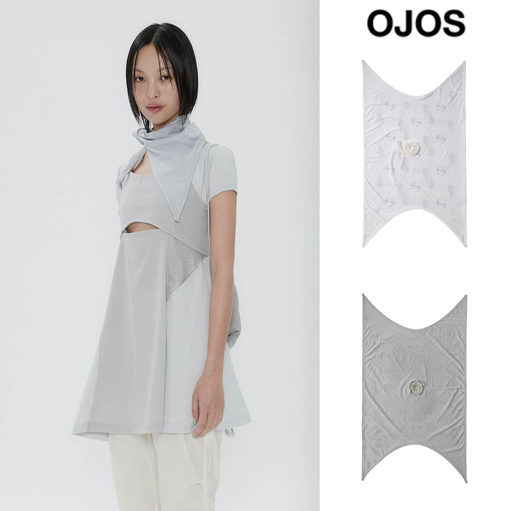 [OJOS] Detachable Graphic Strap Scarf