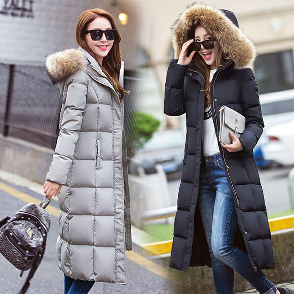 ダウンコート ダウンジャケット レディース 超ロング ファー フード スタンドカラー ライン 着痩せ 撥水 軽量 大きいサイズあり 黒 ブラック 無地 厚手 ジップアップ アウター 冬服 防寒着 おし 7,619円