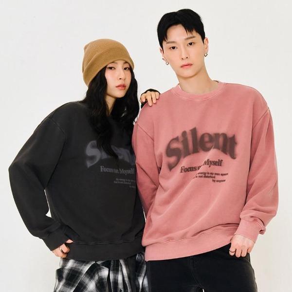 チェイスカルト(南昌院店) DP02 共用ピグメントレタリングTシャツ 共用ピグメントレタリングマンツーマンTシャツ EERU5132B0P