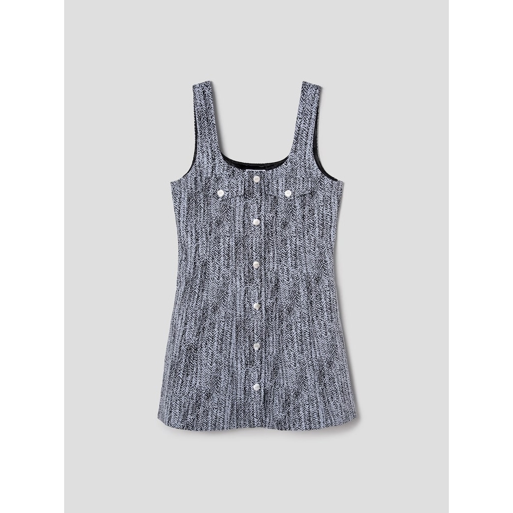 GANNI コットンツイードミニドレス-スカイブルー QN5171R11Q