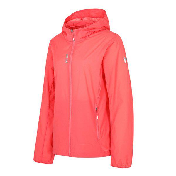 女性ウインドブレーカーエアボール軽量フード付きパッカブル防風ジャケットMXUUJ563N0