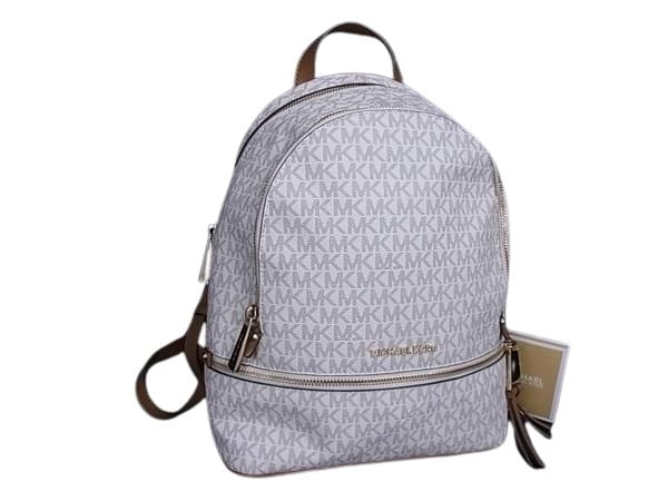 リュック MK柄 アイボリー系 PVC レザー レディース ゴールド金具【本物保証】 10,366円