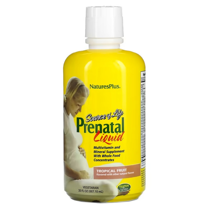 NaturesPlus　Source of Life（ソースオブライフ）プリネイタルリキッド天然トロピカルフルーツ味887.10ml（30液量オンス）