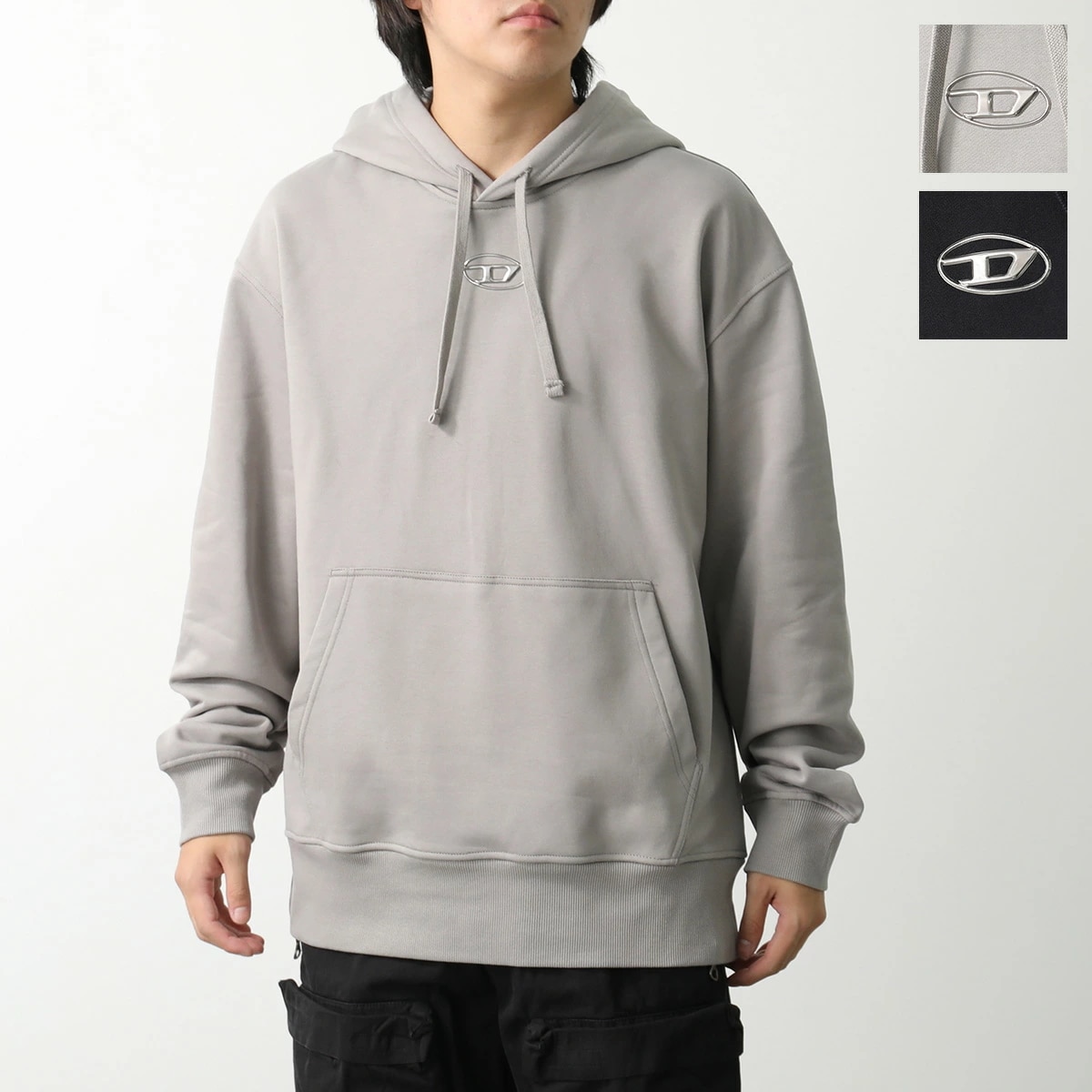 DIESEL ディーゼル フーディ S-MACS-HOOD-OD A09856 0IAJH メンズ スウェット パーカー オーバルD ロゴ カラー2色