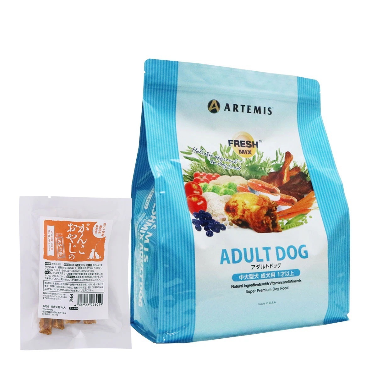 フレッシュミックス ドッグフード アダルトドッグ 3kg【国産たじま鶏ジャーキー(小サイズ)付き】