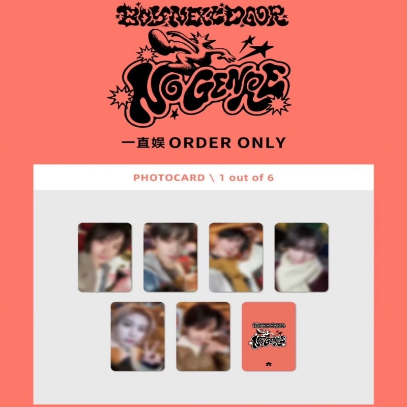 BOYNEXTDOOR 4th EP No Genre　中華 一直娯 ６枚セット