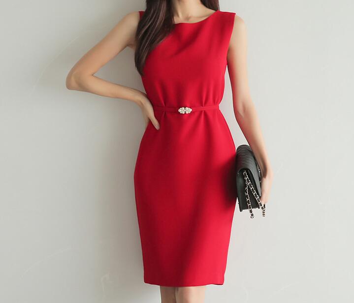 袖なし ワンピース 膝丈 夏 ファッション ノースリーブ 通勤 パーティー Ol タイトワンピ 袖なしミニ 膝丈ワンピ 限定セール Www Quartzhotel Mx