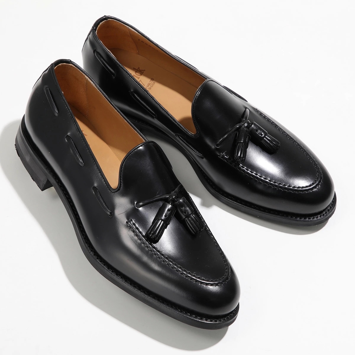 Berwick1707 バーウィック ローファー 8491-K4 メンズ タッセルローファー レザー シューズ 革靴 ブラック