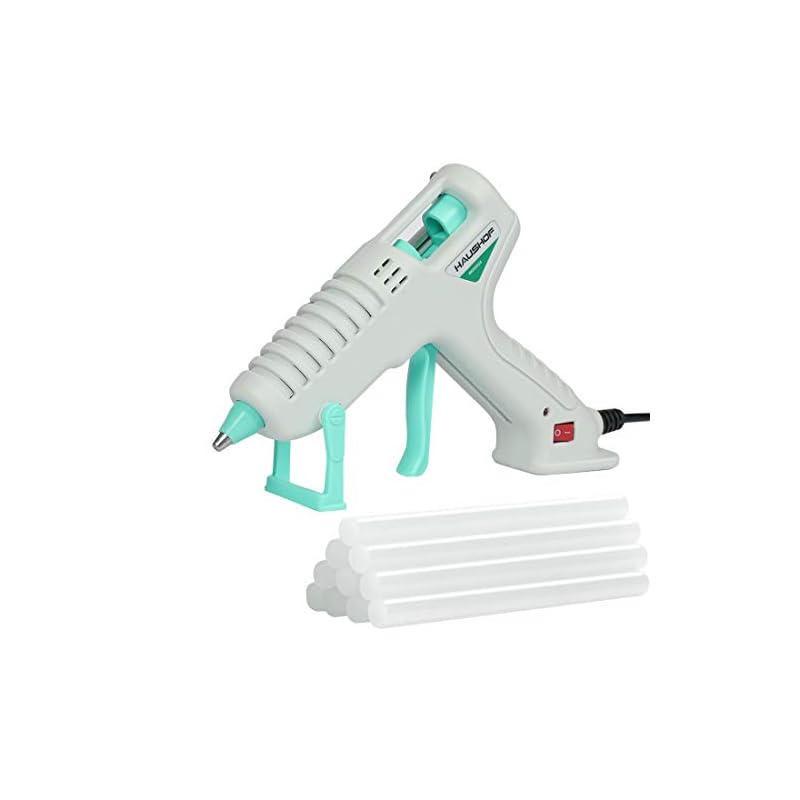 HAUSHOF グルーガン ボンドガン 中小型 スティック10本付き PSE認証取得済み 高温タイプ 急速加熱 強力速乾 接着剤 液漏れ 火傷防止 DIY 趣味 手芸 木工 粘着 5,515円