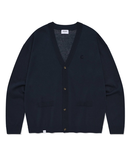 COVERNAT オーセンティックメッシュカーディガンネイビー