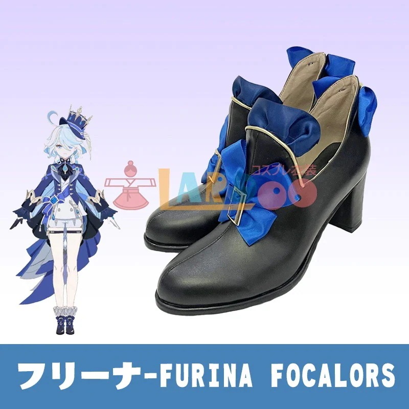 2026 新作 L 原 神 Genshin げ フリー ナ FurinaFocalors ヒール 7 センチ コスプレ 靴 ブーツ