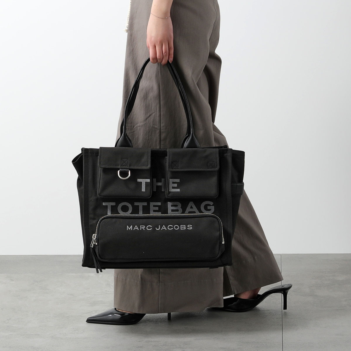 MARC JACOBS マークジェイコブス トートバッグ 2S4HTT005H03 レディース ザ カーゴ キャンバス ラージ ロゴ刺繍 鞄 カラー2色