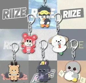 RIIZE 周辺グッズ クリエイティブ アクリル キーホルダー カートゥーン デザイン バッグチャーム 学生カバン用 高見え 可愛い 携帯アクセサリー ギフト