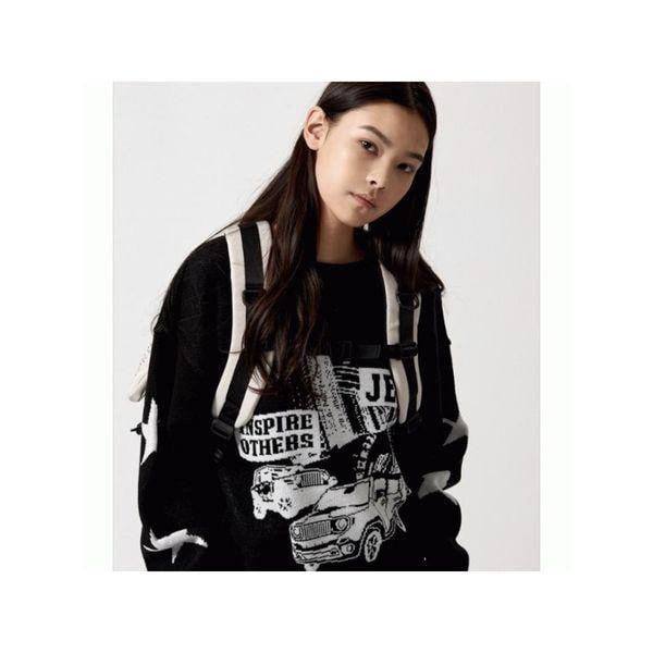 JEEP 女性専用 CAR ジャカード ニット Tシャツ JP1KTF011_P415165745