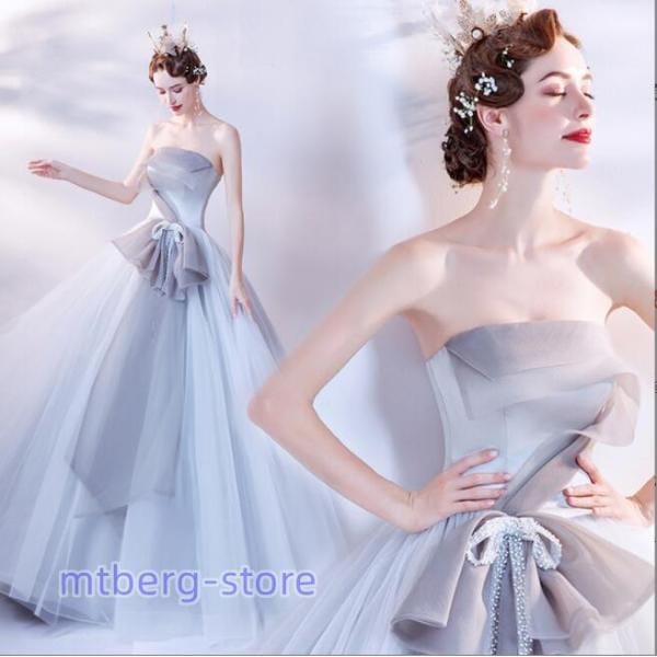 ロングドレス ドレス ウェドレス 他と被らない ノ 発表会 ドレス 演奏会 成人式 大人 ステージ 衣装 舞台 サート