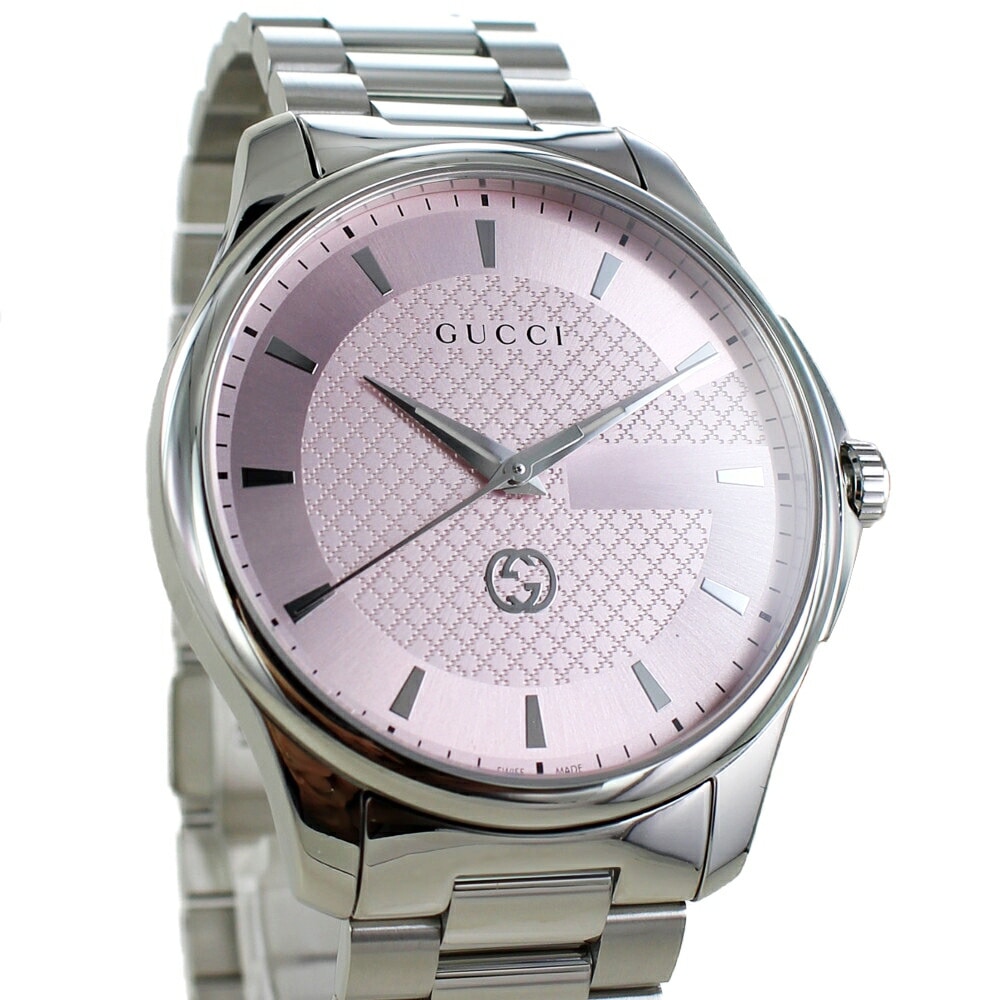 グッチ 腕時計 手表 収納ケース 付き メンズ レディース Gタイムレス ピンク シルバー 男性 女性 旦那 妻 誕生日 記念日 プレゼント グッチ時計メンズ gucci 時計 ポイント消化