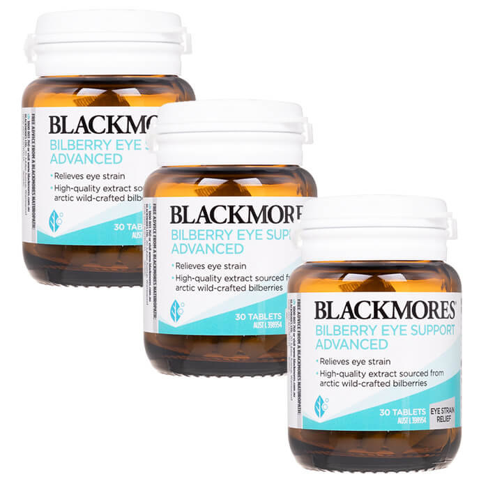 ビルベリーアイサポート 30錠 3本 ブラックモアズ Blackmores Bilberry Eye Support ビルベリー 海外直送日時指定不可 ヤマト国際便発送