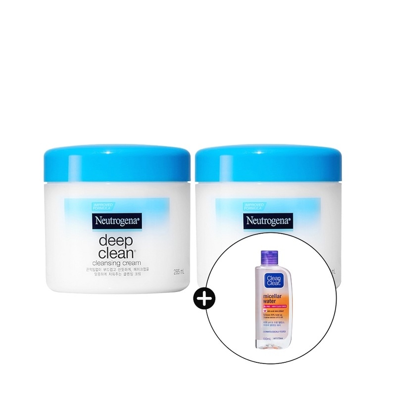 ニュートロジーナディープクリーンクレンジングクリーム285ml2個（+クリーンアンドクリアミセラウォーター100mLプレゼント）
