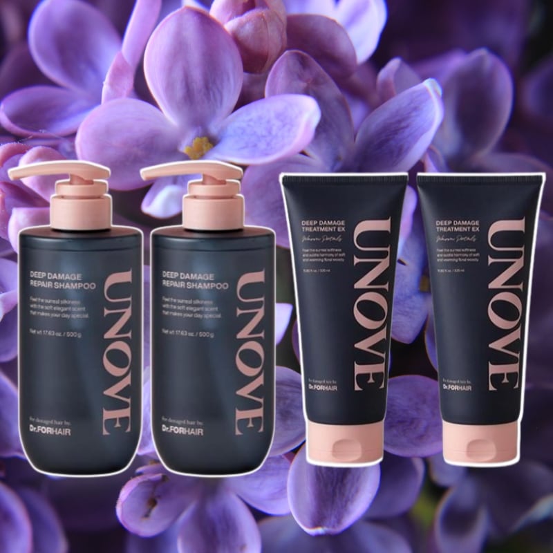 【4点セット】ディープダメージ ケア シャンプー500g×2本＋トリートメント320g×2本／プロテイン配合／しっとり仕上げ/ダメージリペアセット/韓国シャンプーセット/大容量 セット買いお得