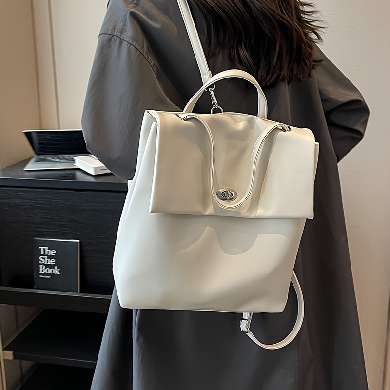 バックパック 大容量バッグ カジュアルで多用途の女性用カレッジハンドバッグ テクスチャードトラベルバックパック