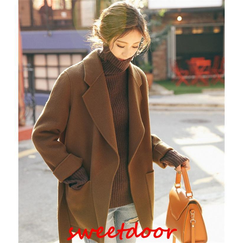 コート レディース 40代 ショートコート チェスターコート ラシャ トップス アウター ゆったり 着痩せ お洒落 上品 大人 体型カバー 通勤 30代 50代