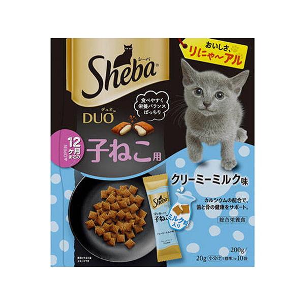 【1ケース】【お取り寄せ対象品】シーバデュオ１２ヶ月までの子ねこ用クリーミーミルク味 200g [マースジャパンリミテッド] *12個