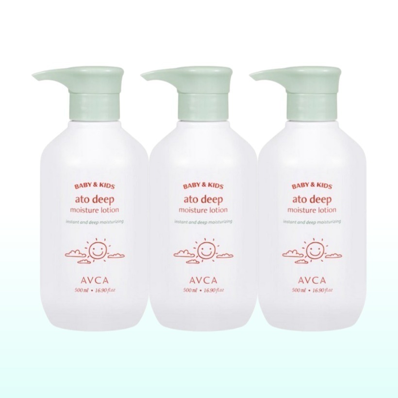 [3本ベビーローション 全家族兼用 韓国人気] ベビーアンドキッズ アト 高保湿ローション 500ml x3本 マイルド 無香 高保湿 ヒアルロン酸 低刺激 家族 ボディローション おすすめ