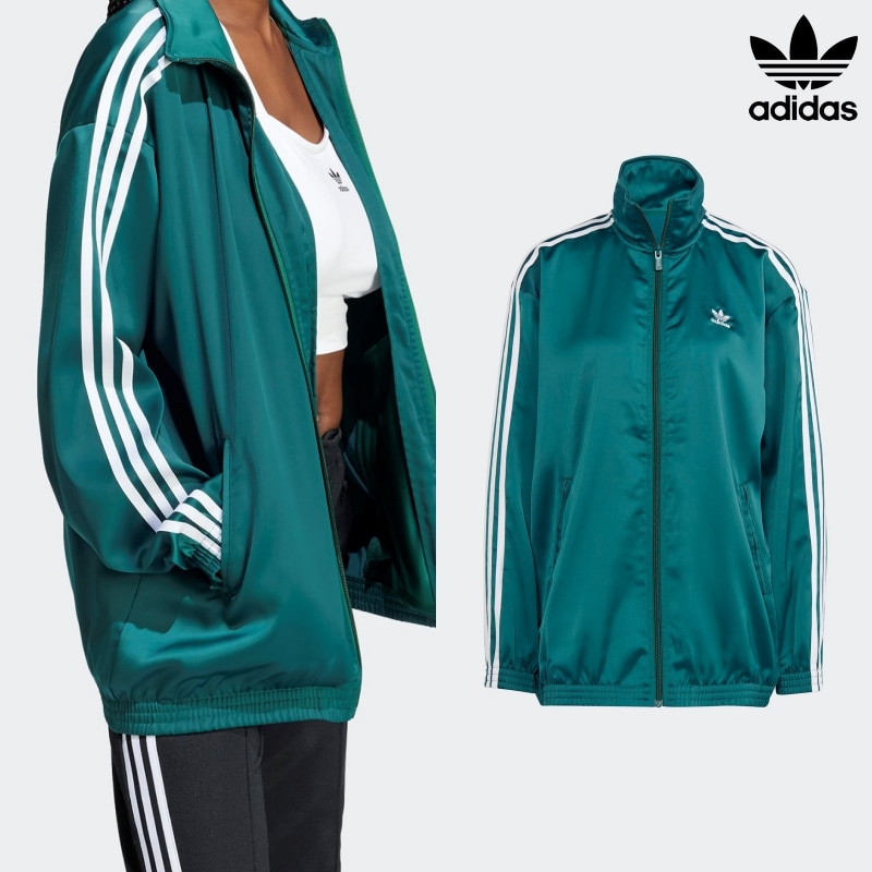 [ADIDAS] アディダス サテン トラックトップ / GREEN