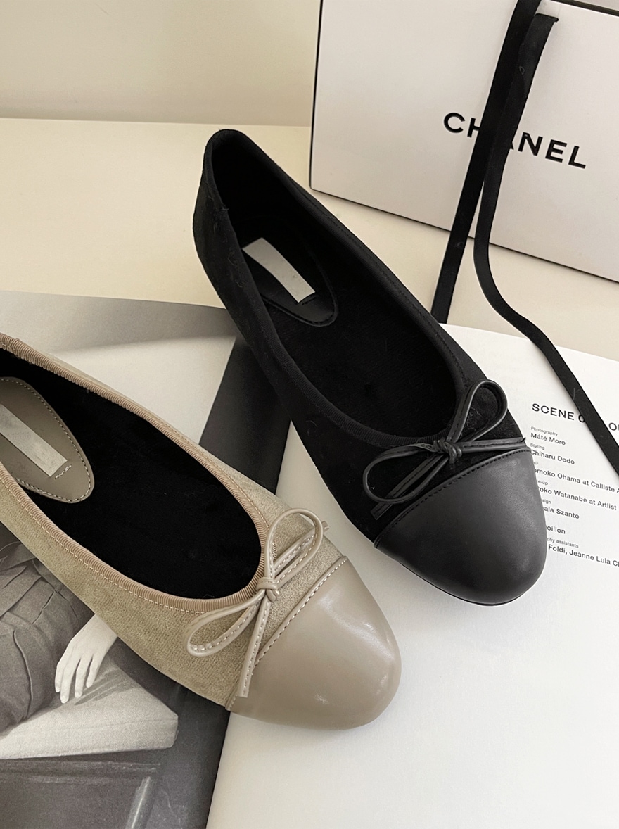 [miamasvin] コリン 配色 フラットシューズ