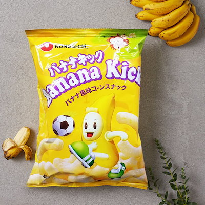 Qoo10 農心 バナナキック バナナ味コーンスナック 食品