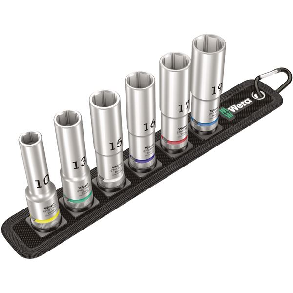 WERA ヴェラ 差込角 1/2DR 6点組 ZYKLOP ディープソケット セット 004565 工具 ツール DIY 作業工具 道具