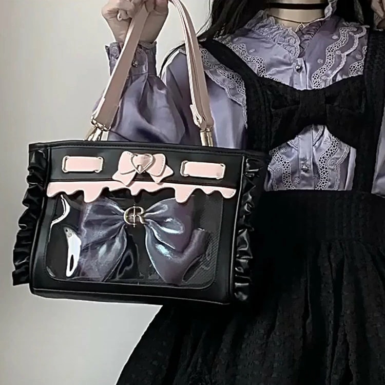 痛バッグ 痛バ 痛ショルダー ショルダーバッグ トートバッグ 2WAY レディース バッグ 推し 推し活 大容量 クリア クリアバッグ ビニールバッグ オタク活 かわいい ロリータ lolita おし