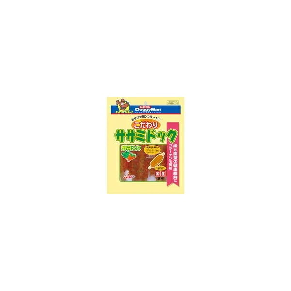 【1ケース】【お取り寄せ対象品】ドギーマン こだわり ササミドック 野菜入り 9本[ドギーマンハヤシ] *36個