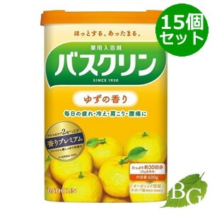 送料無料 バスクリン ゆずの香り 600g 15個セット