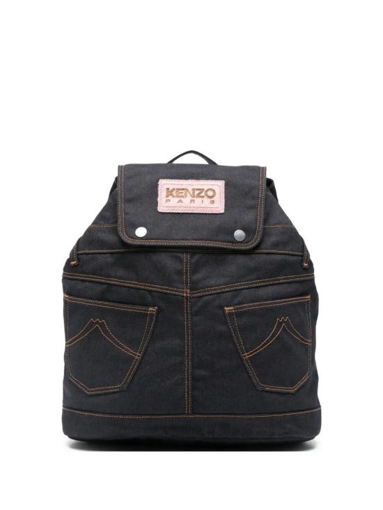 KENZO Men Backpacks FG58SA413F23 76 FAKE DENIM NAVY BLUE