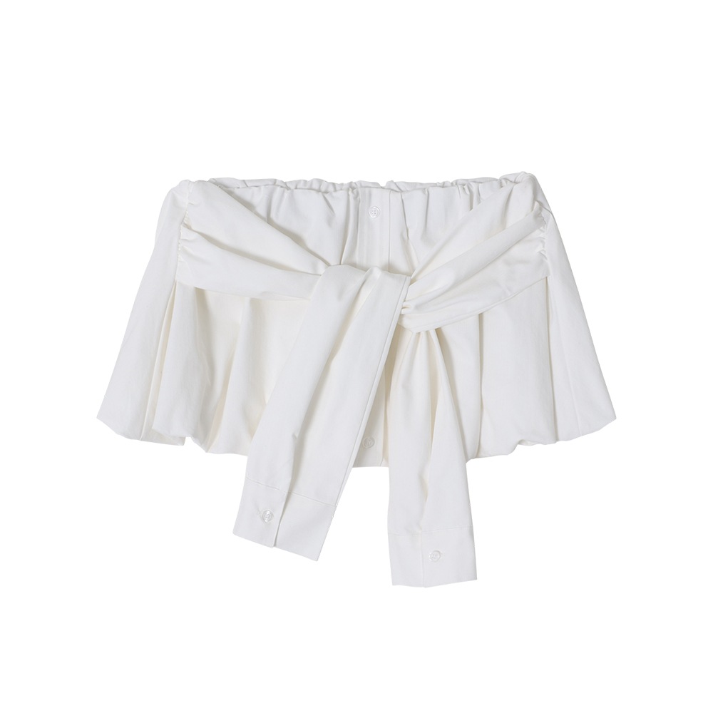 袖結びバルーンスカート_白です 10,606円