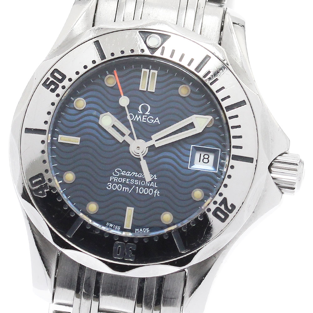 オメガ OMEGA 2582.80 シーマスター300 デイト クォーツ レディース _951099【中古】