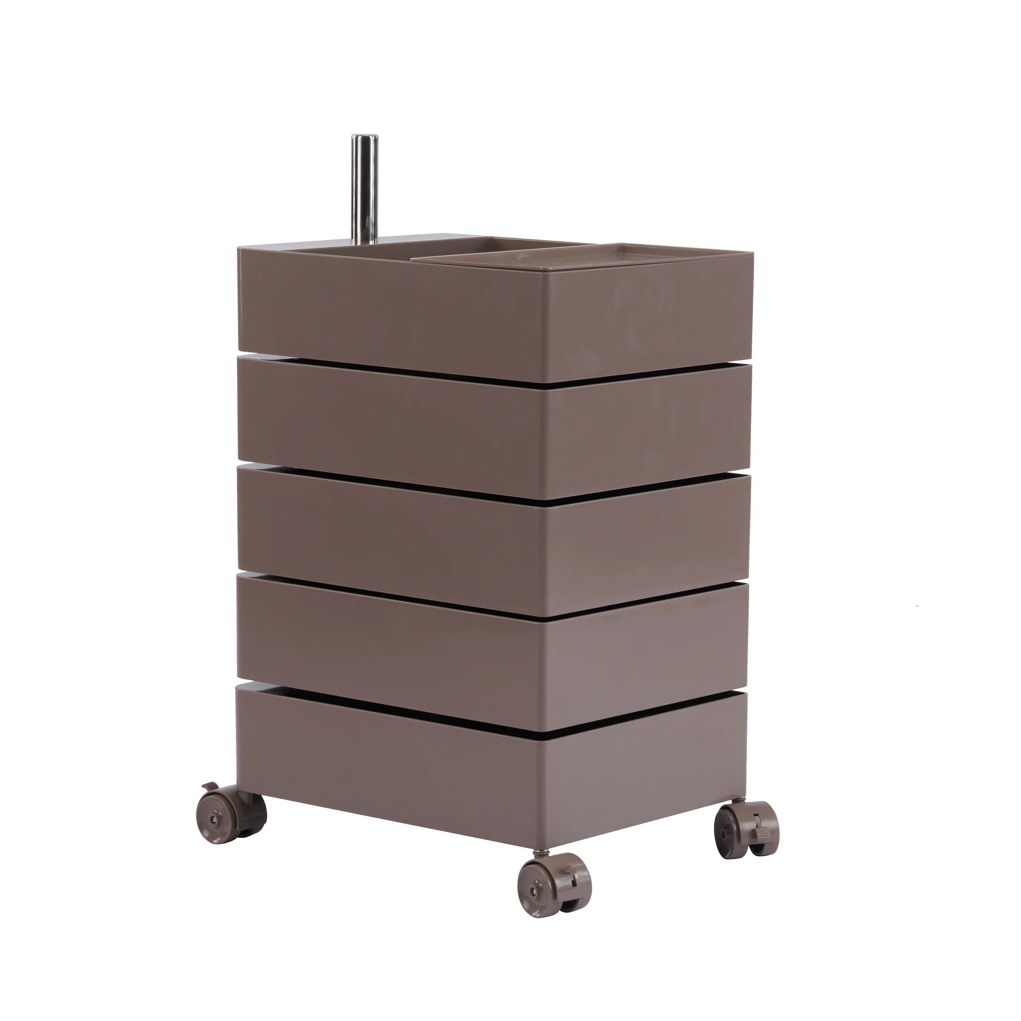 【チョコ・ 5段】ワゴン キャスター付き ブレーキ付き おしゃれ トレイ キッチンワゴン 回転式 収納 ベビーワゴン キッチン収納 ラック サイドワゴン キッチン ドレッサー キッチンストッカー イ1