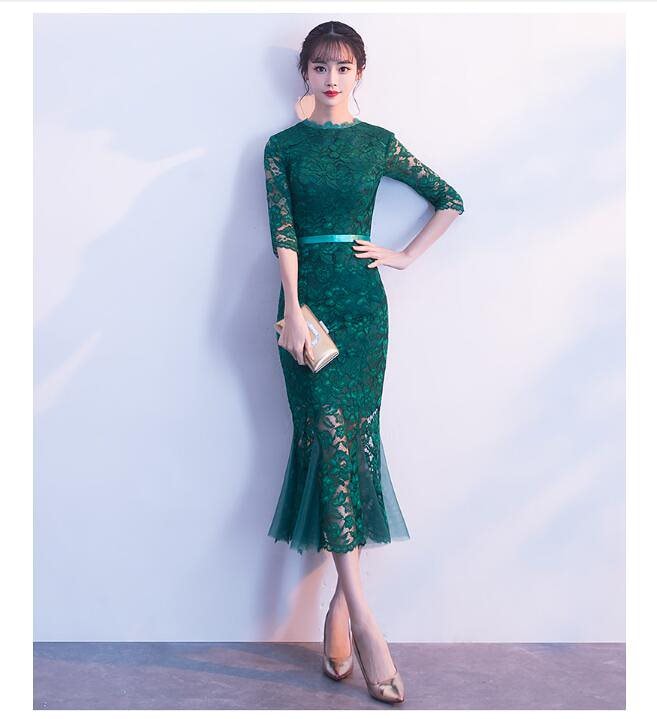 マーメイドドレス レースドレス ロングドレス パーティードレス 披露宴 二次会 ウエディングドレス 7,078円