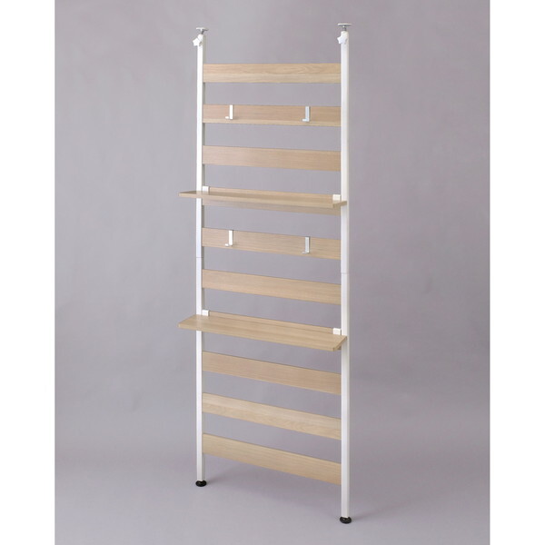 WLR-T66 ホワイト ウッドウォールラック棚付き メーカー直送