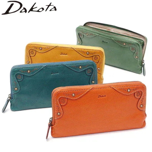 ダコタ限定ノベルティ付 長財布 レディース 財布 本革 薄型 ラウンドファスナー サイフ ラウンドファスナー長財布 おしゃれ マーゴット 0031604